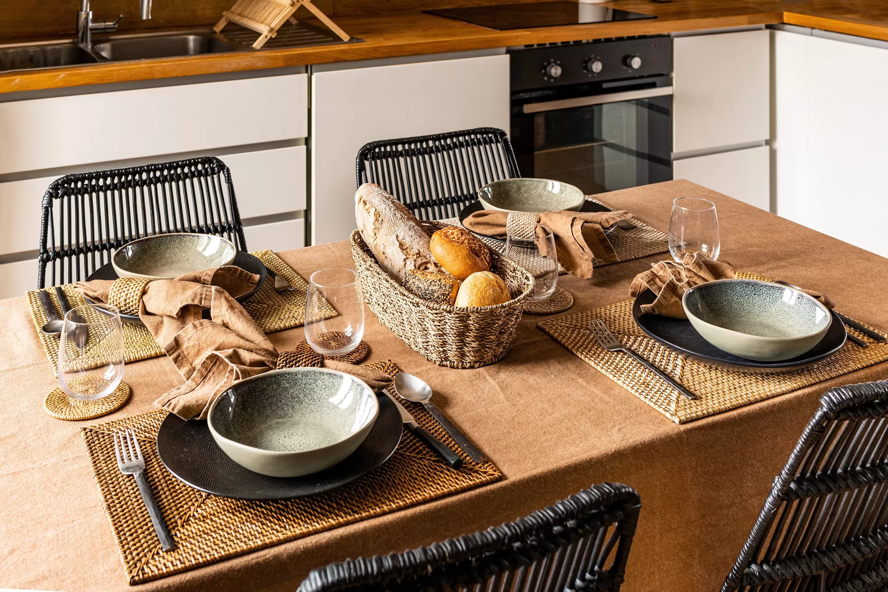 ZICZAC / ジックザック RATTAN（ラタン）Placemat  Rectangle